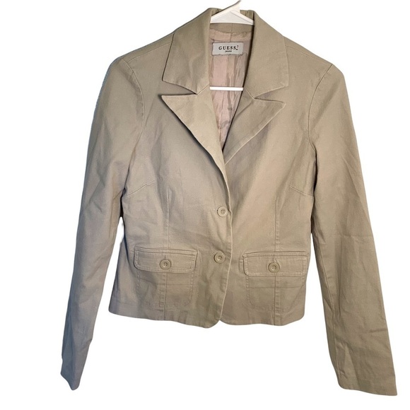 Guess Jackets & Blazers - Vintage Guess Jeans 2 Button Blazer Beige